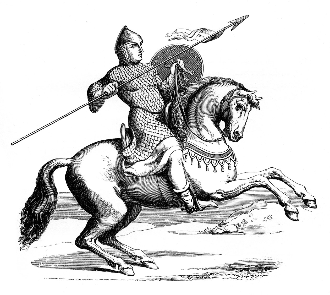 Ritari hauberkissa, 1870, tekijältä Unbekannt