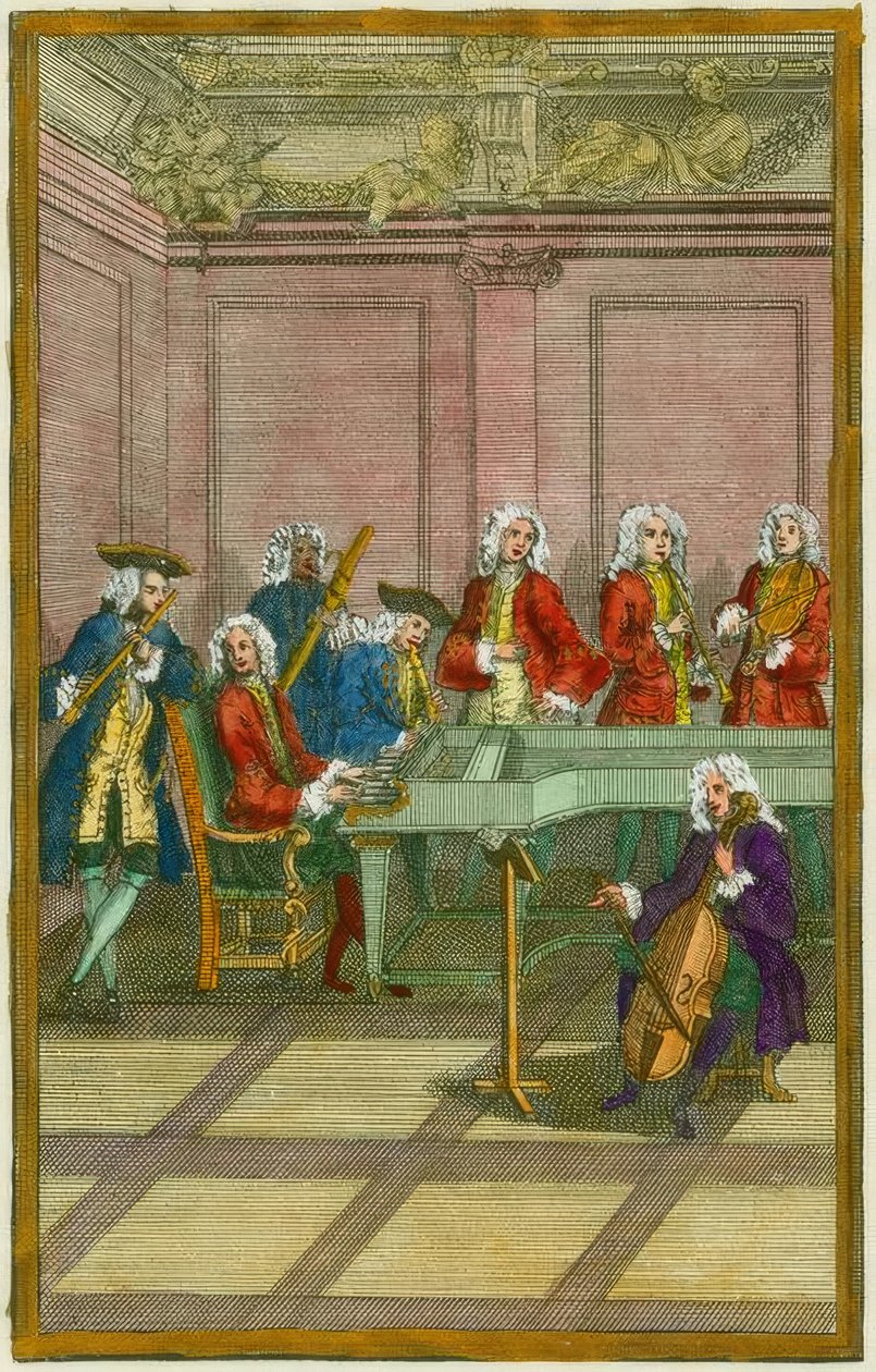 Konsertti / kuparikaiverrus 1700-luku tekijältä Unbekannt