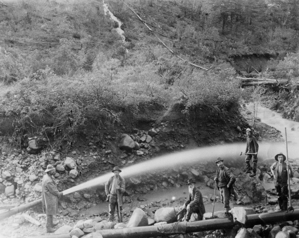 La Grange Mine Crew, Kalifornia, 1890-luku. tekijältä Unbekannt