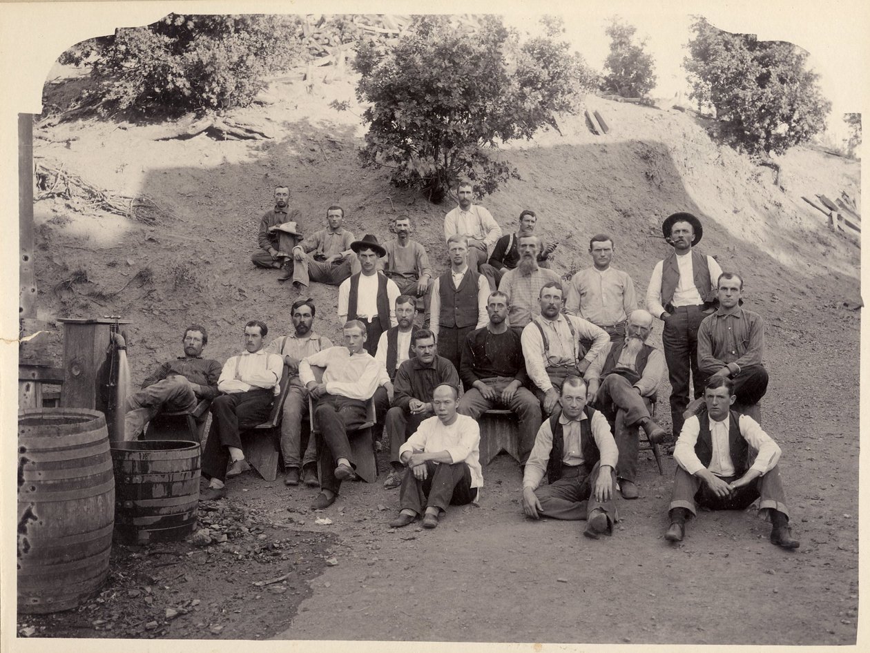 La Grange Mine Crew, Kalifornia, 1900-luku. tekijältä Unbekannt