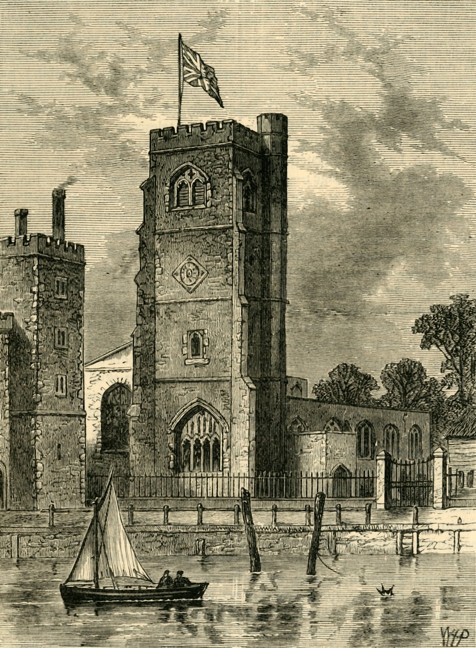 Lambethin kirkko 1825, n. 1878. tekijältä Unbekannt