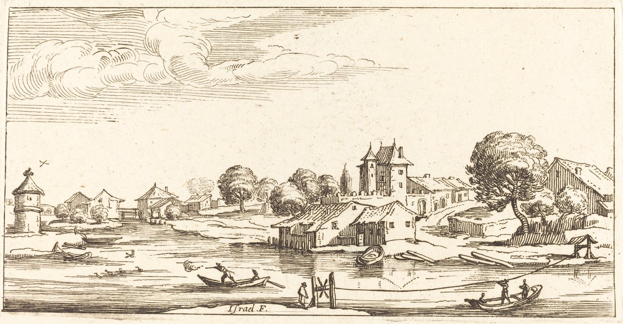 Maisema vuonna 1635 tai sen jälkeen. tekijältä Unbekannt