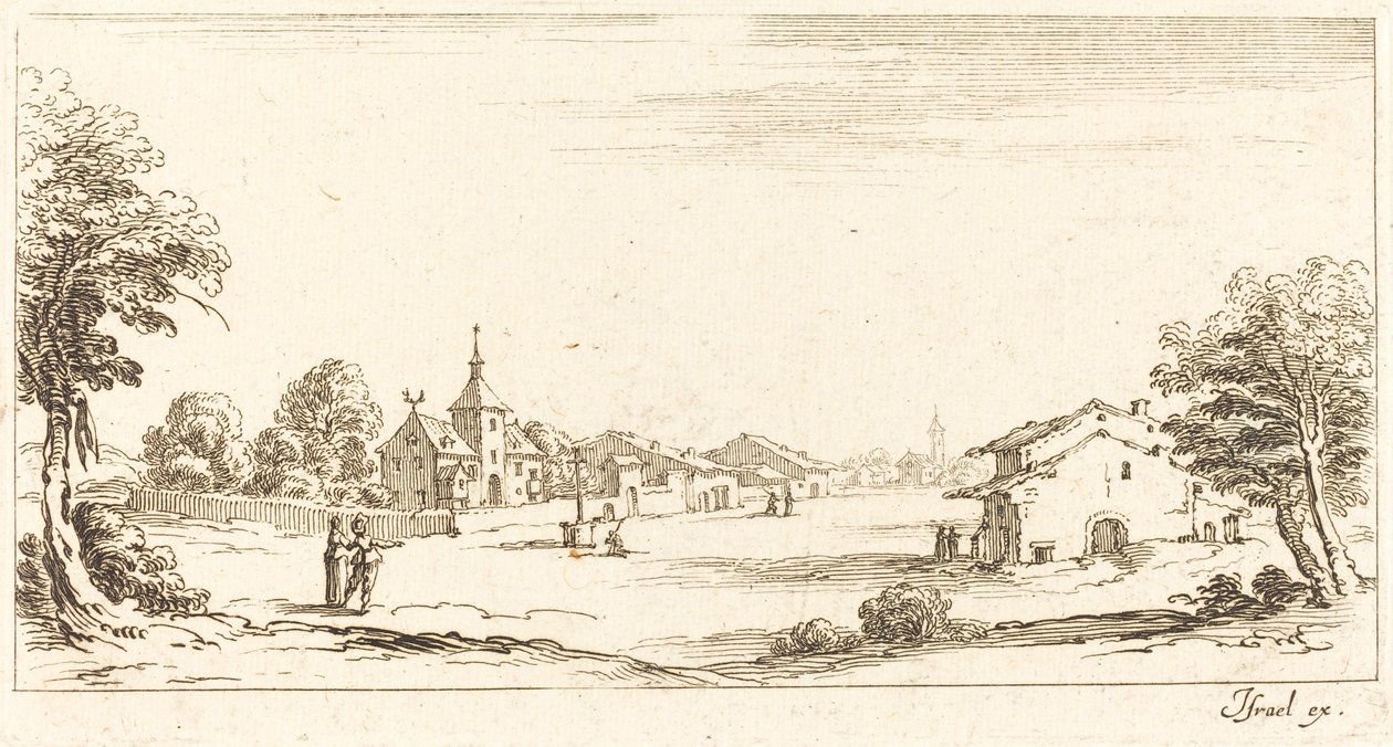 Maisema vuonna 1635 tai sen jälkeen. tekijältä Unbekannt
