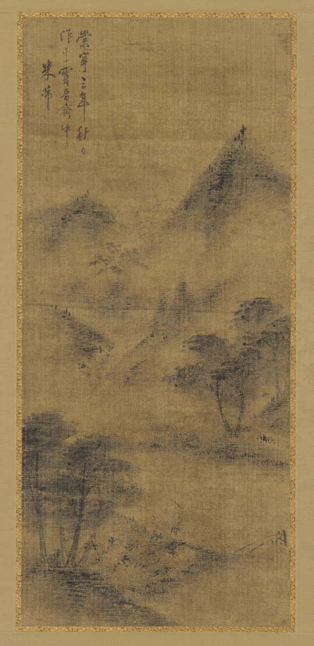 Maisema: vuorenhuiput ja puro, Ming-dynastia, 1368-1644. tekijältä Unbekannt