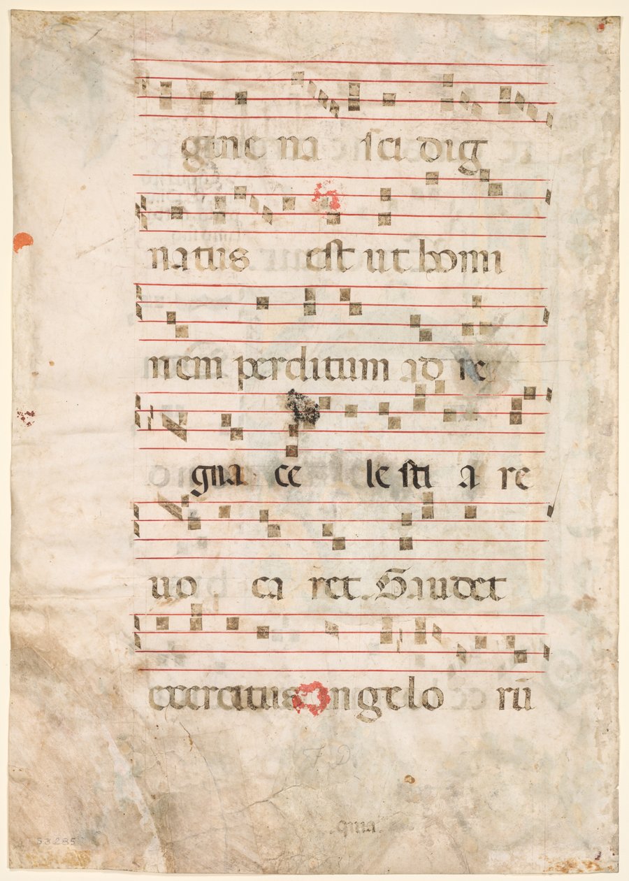 Antifonian lehti: Musiikkiversio, 1300-luvun alku. tekijältä Unbekannt