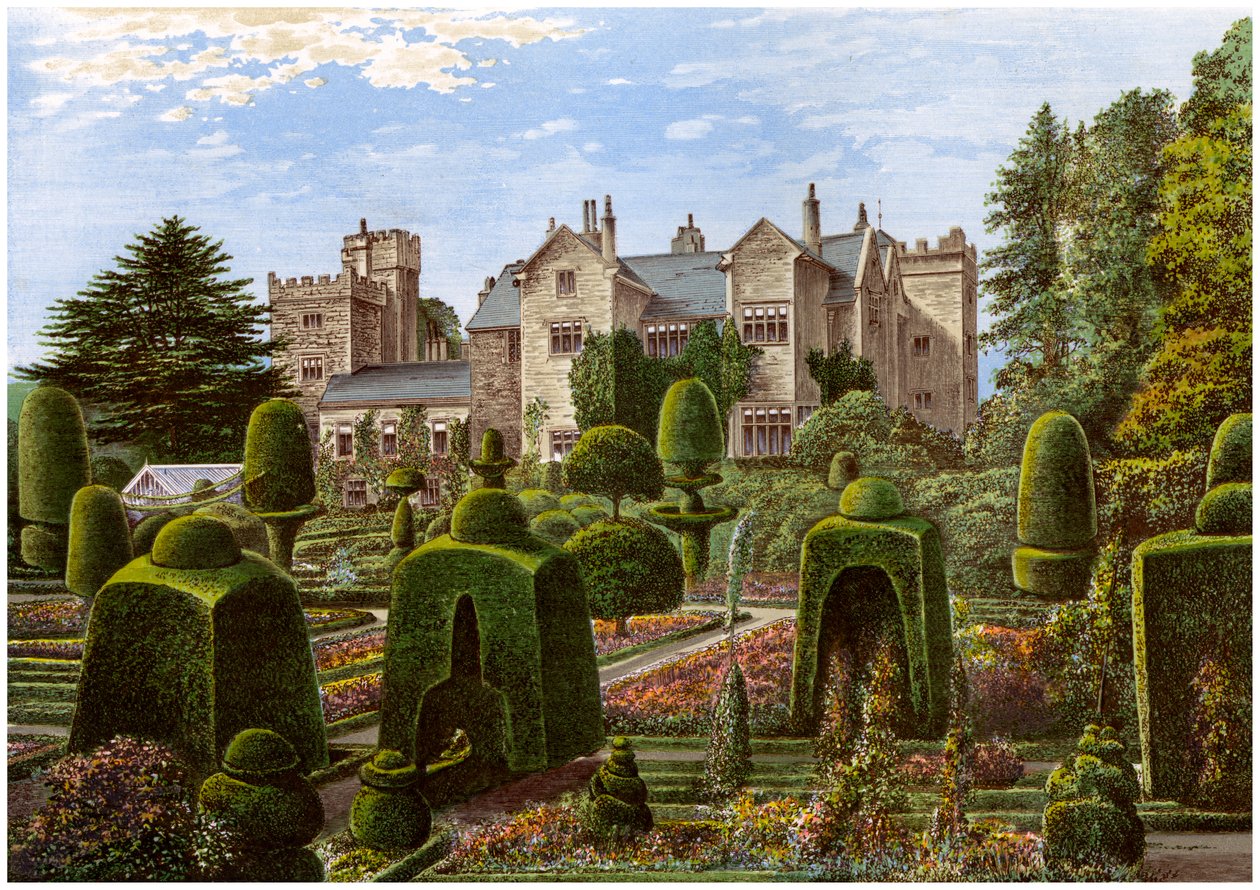 Levens Hall, Cumbria, 1880 tekijältä Unbekannt