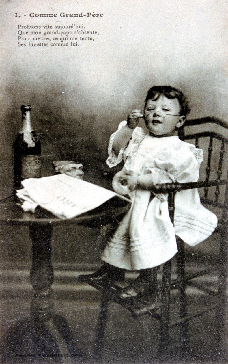 Kuten Isoisä, ranskalainen postikortti, c1900 tekijältä Unbekannt