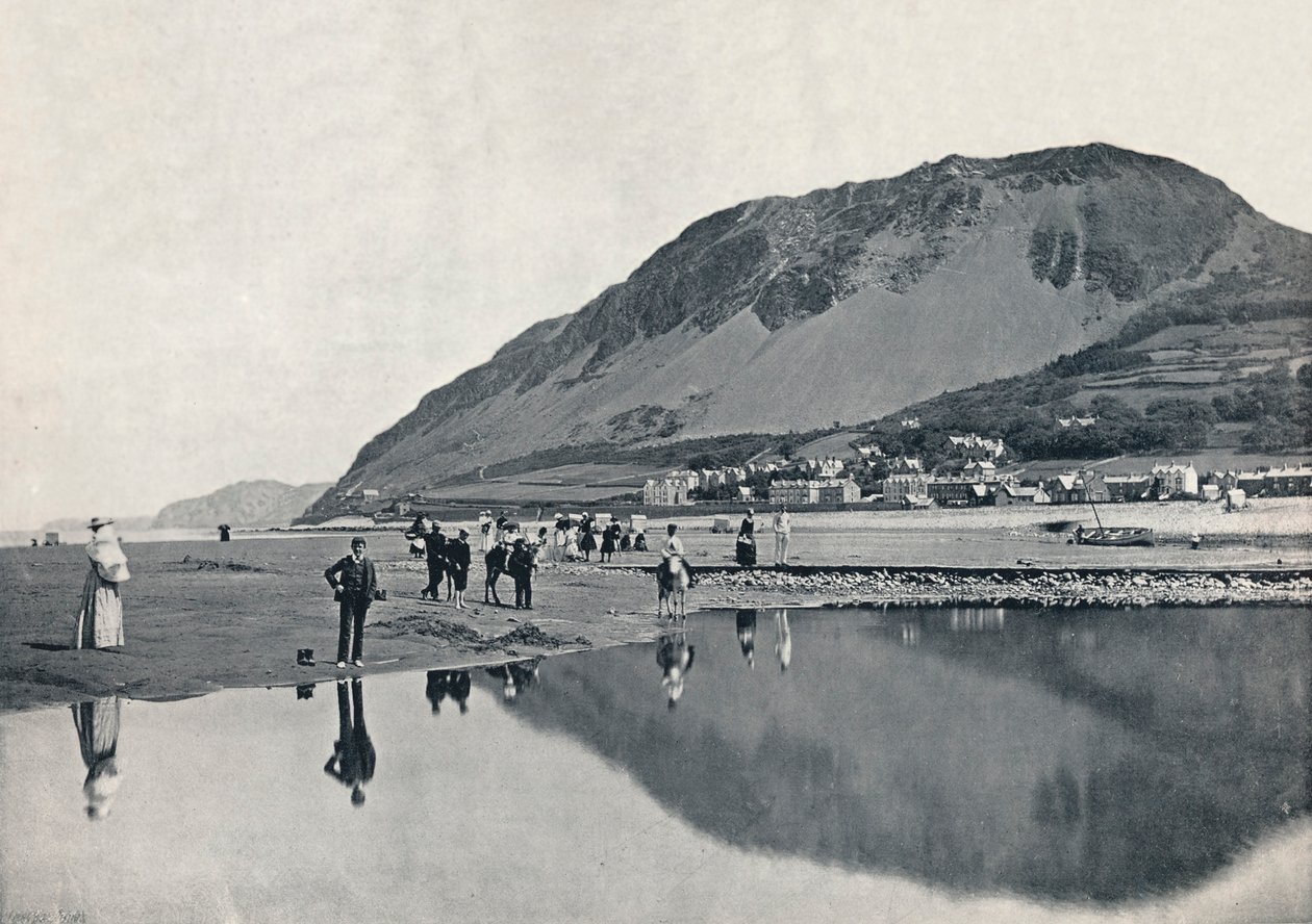 Llanfairechan - Kylä ja Penmaenmawr-vuori, 1895 tekijältä Unbekannt