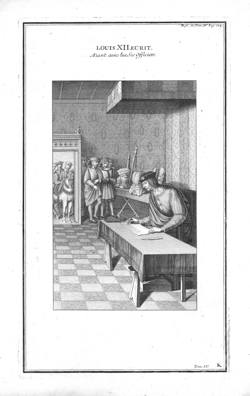 Ludvig XII:n kirjoitus, 1760. tekijältä Unbekannt