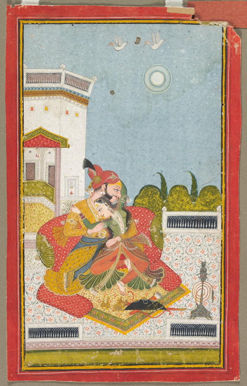 Lovers Embracing Raga Malkaus, n. 1760. tekijältä Unbekannt