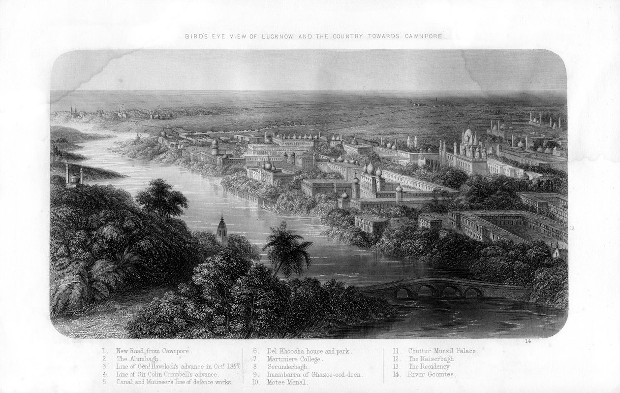 Lucknow, Uttar Pradesh, Intia, 1800-luku tekijältä Unbekannt