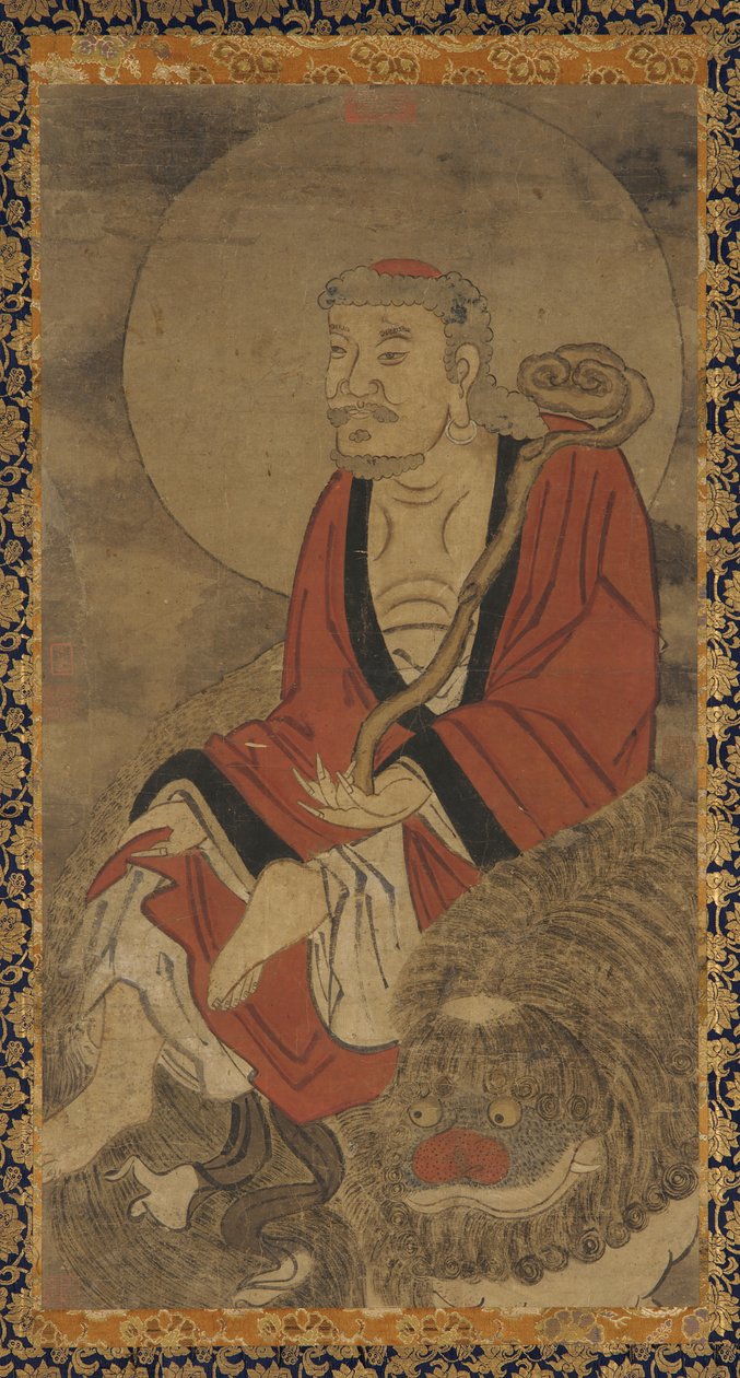 Luohan ja leijona, Ming-dynastia, 1368-1644. tekijältä Unbekannt