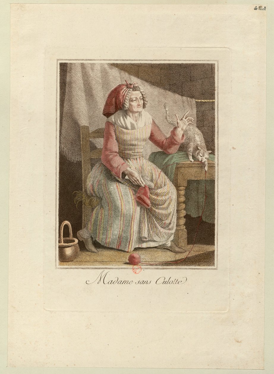 Madame Sans-Culotte, noin 1794. tekijältä Unbekannt