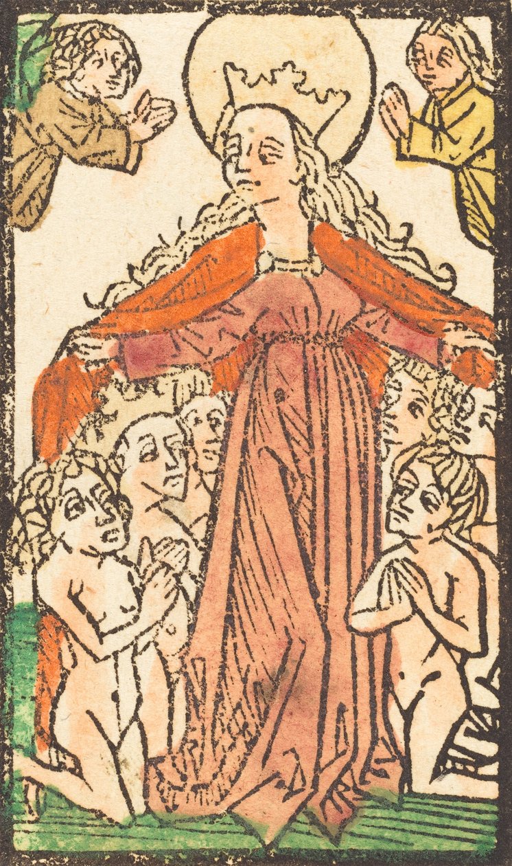 Madonna suojelijana, n. 14701480. tekijältä Unbekannt