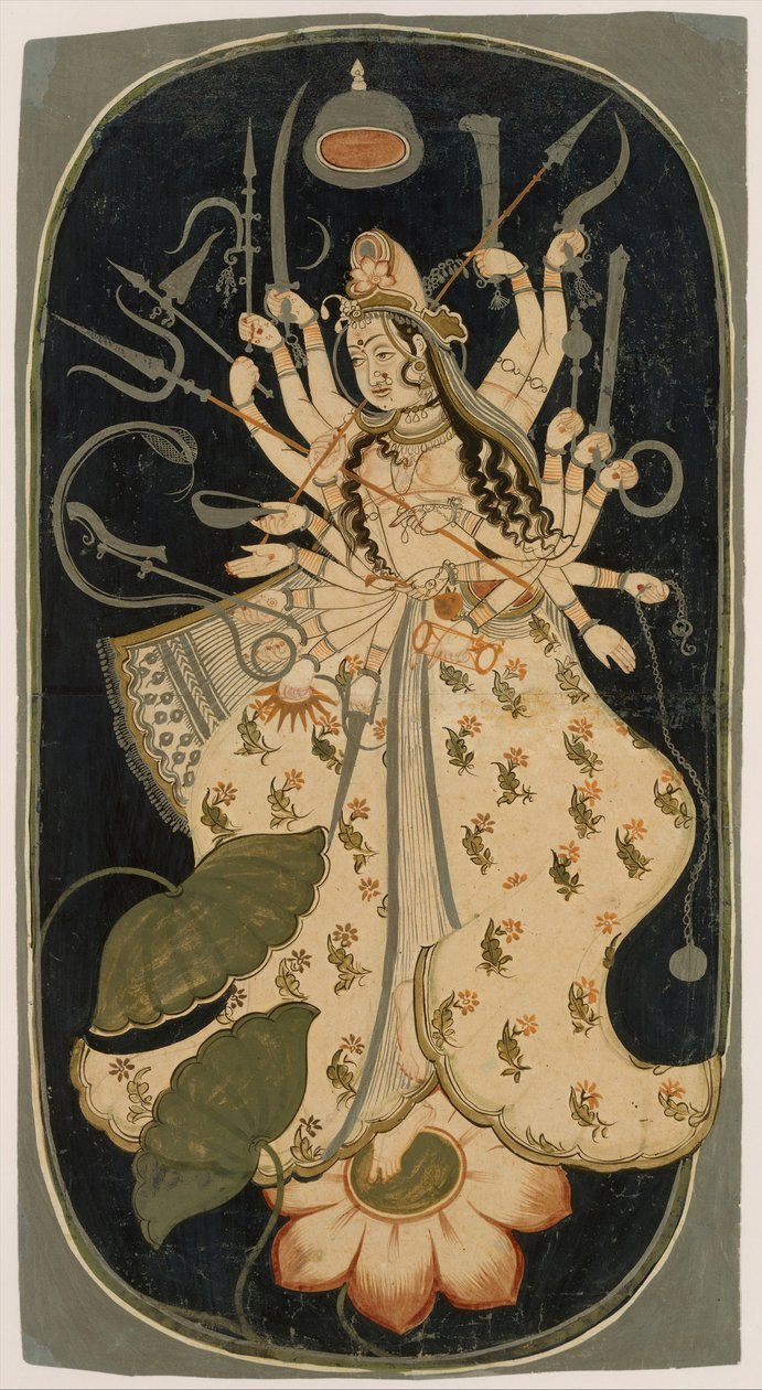 Mahadevi, Suuri jumalatar, K. 1725. tekijältä Unbekannt