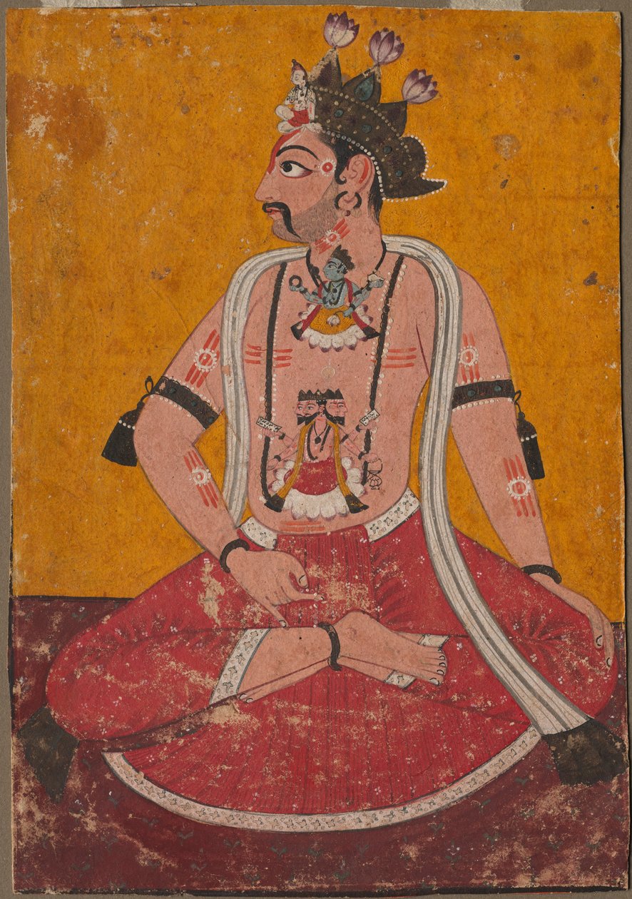 Man Dhata joogiasennossa, n. 1690-1700. tekijältä Unbekannt