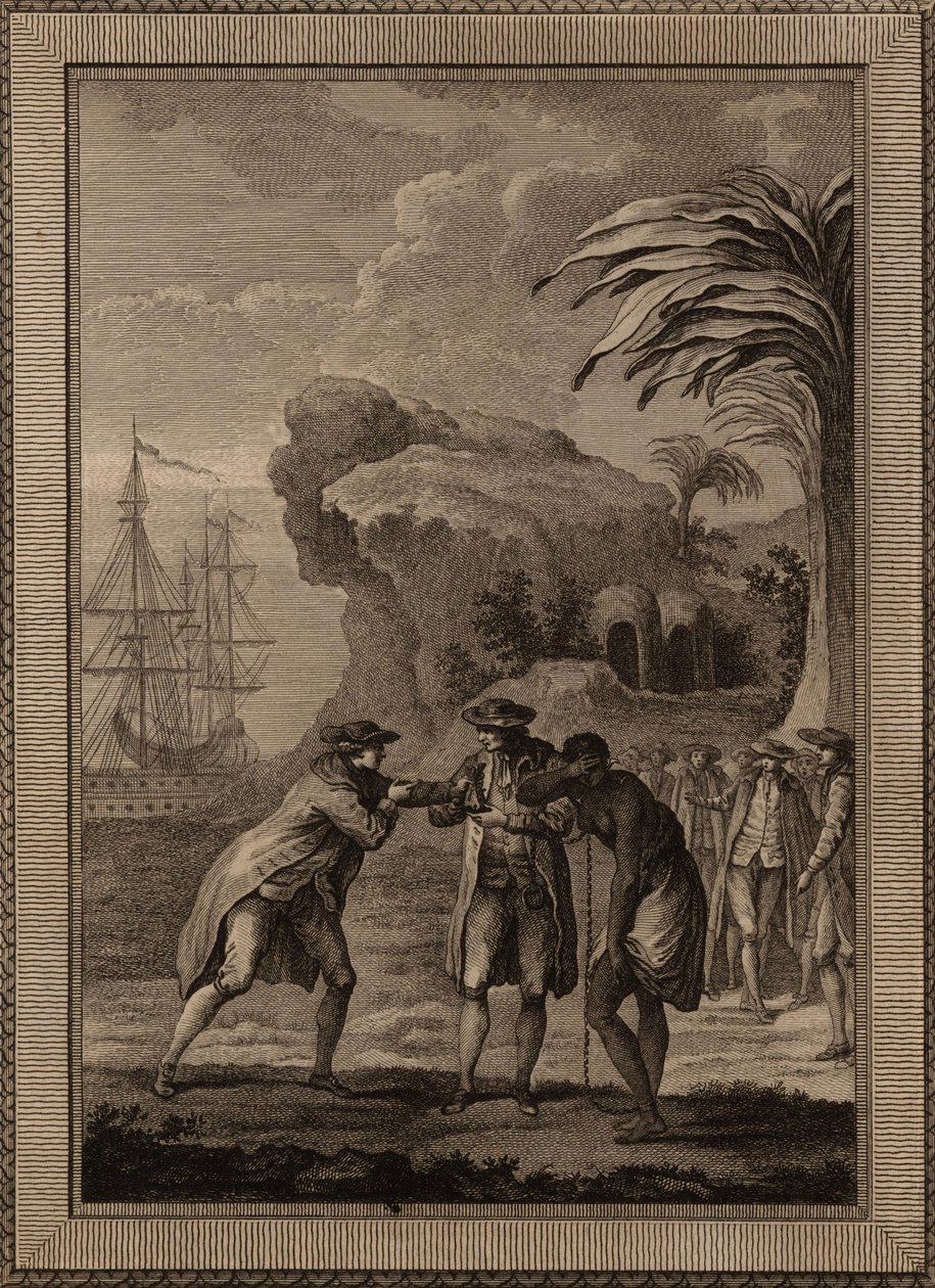 Mies myy orjanaisen, 1775. tekijältä Unbekannt