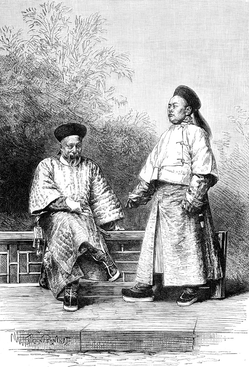 Manchu-ministerit, pankkiirien päälliköt, c1890 tekijältä Unbekannt