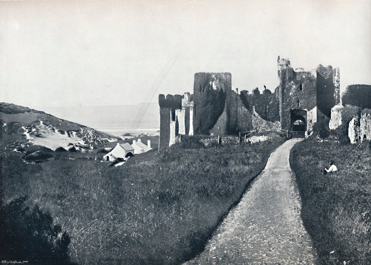 Manorbier - Linna, 1895 tekijältä Unbekannt