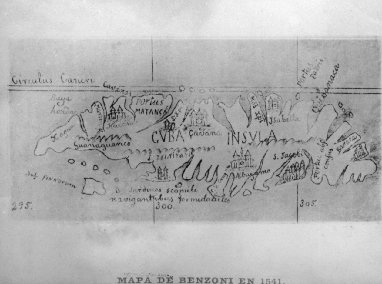 Benzonin kartta, 1541, 1920-luku tekijältä Unbekannt