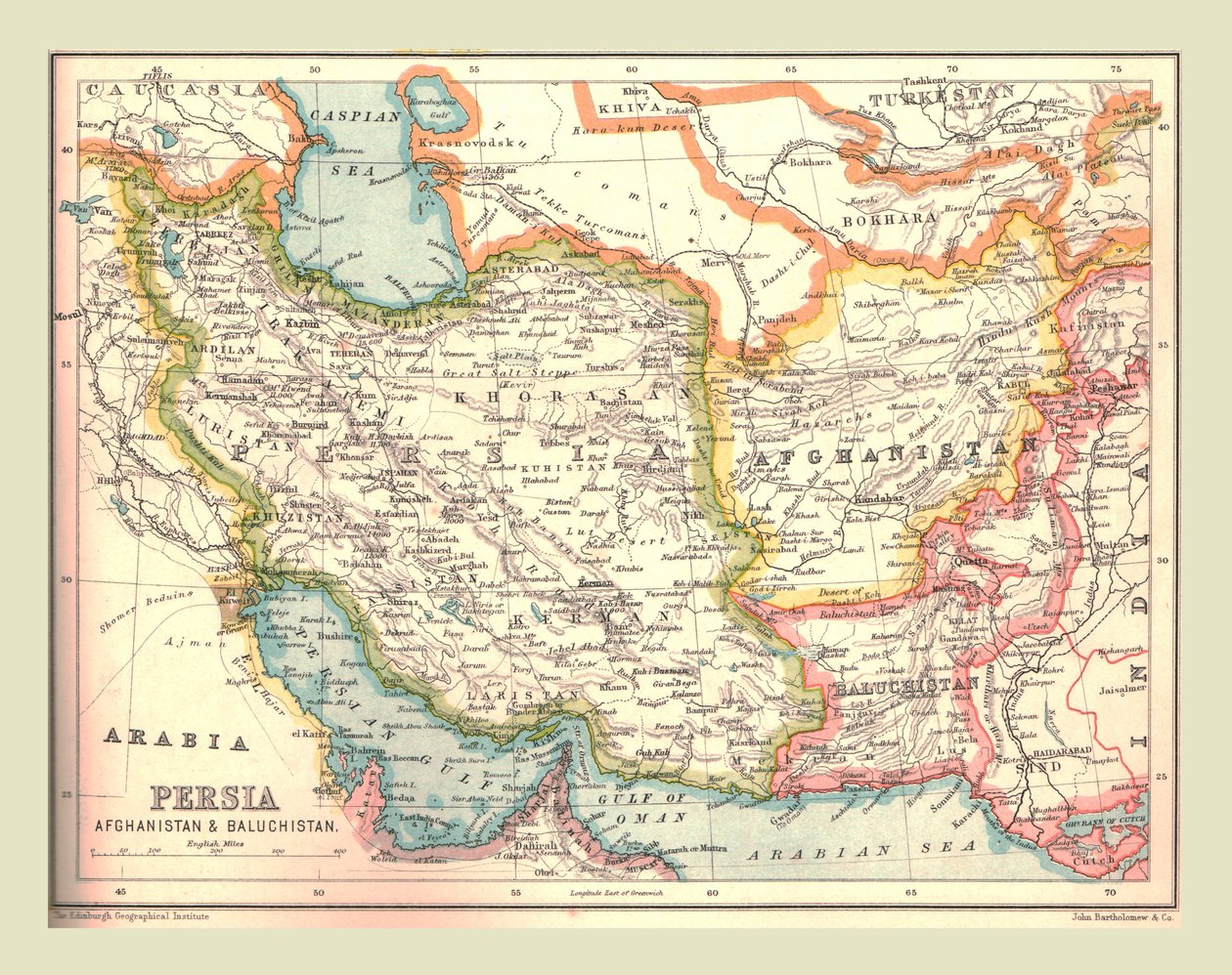 Persian kartta, 1902. tekijältä Unbekannt