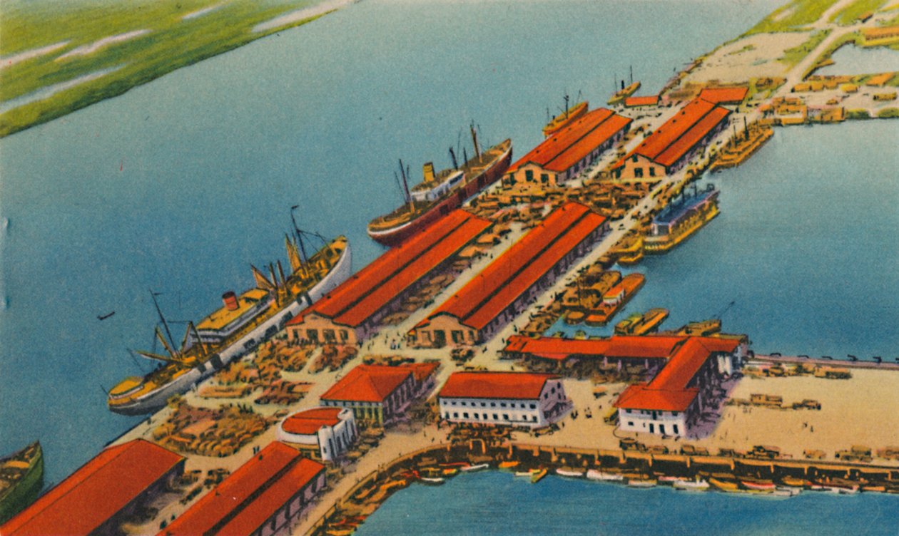 Marine Terminal Port, Barranquilla, 1940-luku tekijältä Unbekannt
