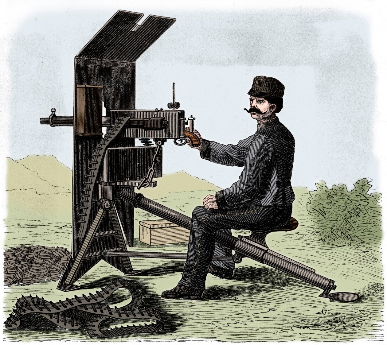 Maxim konekivääri, c1895. tekijältä Unbekannt