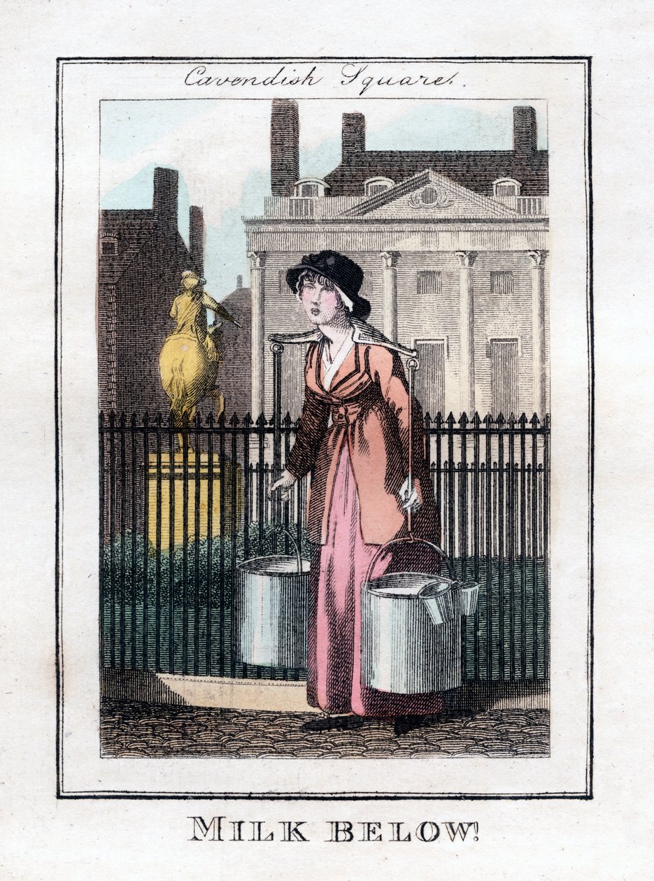 Milk Below!, Cavendish Square, Lontoo, 1805 tekijältä Unbekannt