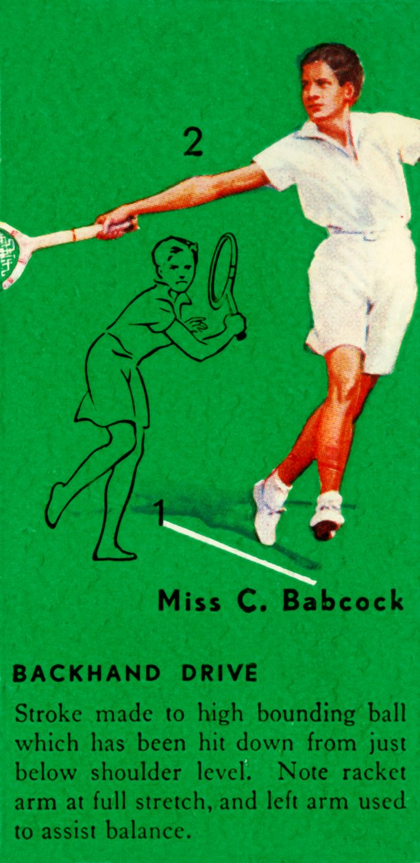 Neiti C. Babcock - Backhand Drive, c1935. tekijältä Unbekannt
