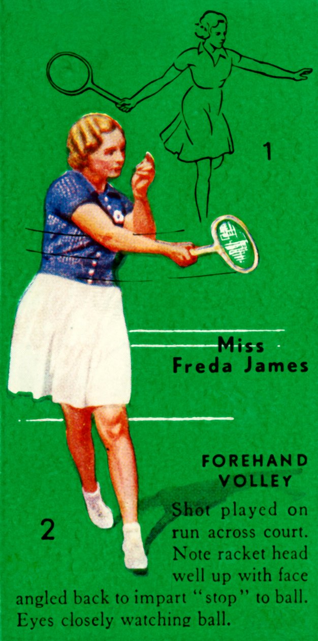 Miss Freda James - Forehand Volley, 1935. tekijältä Unbekannt