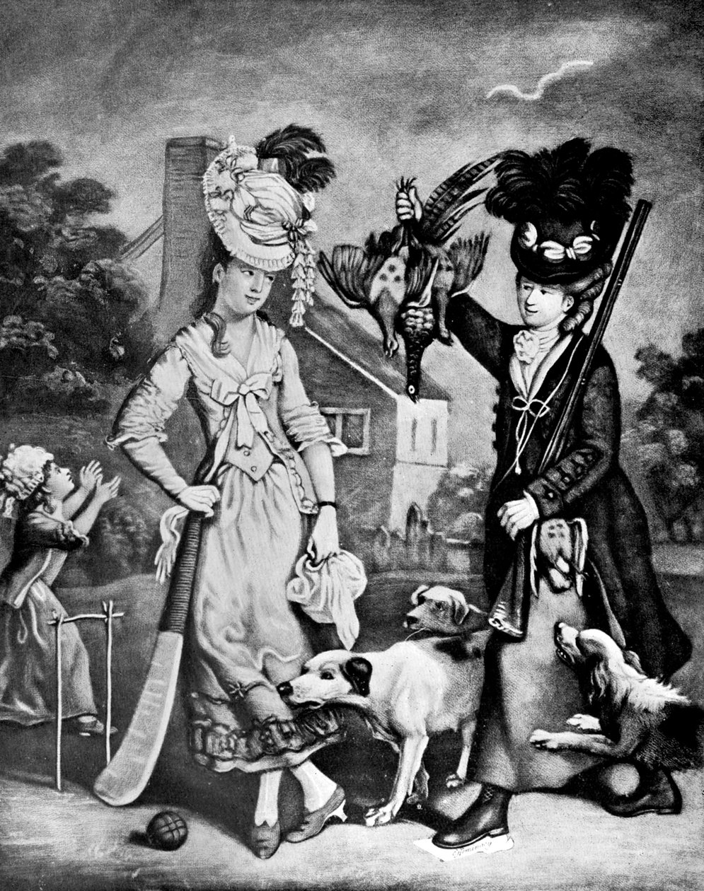 Miss Wicket ja Miss Trigger, 1770 tekijältä Unbekannt