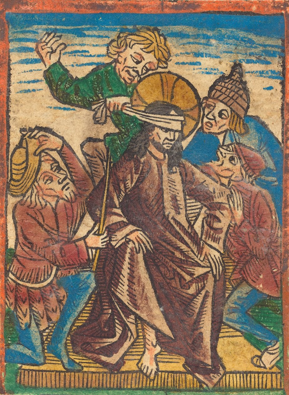 Kristuksen pilkkaaminen, n. 1490. tekijältä Unbekannt