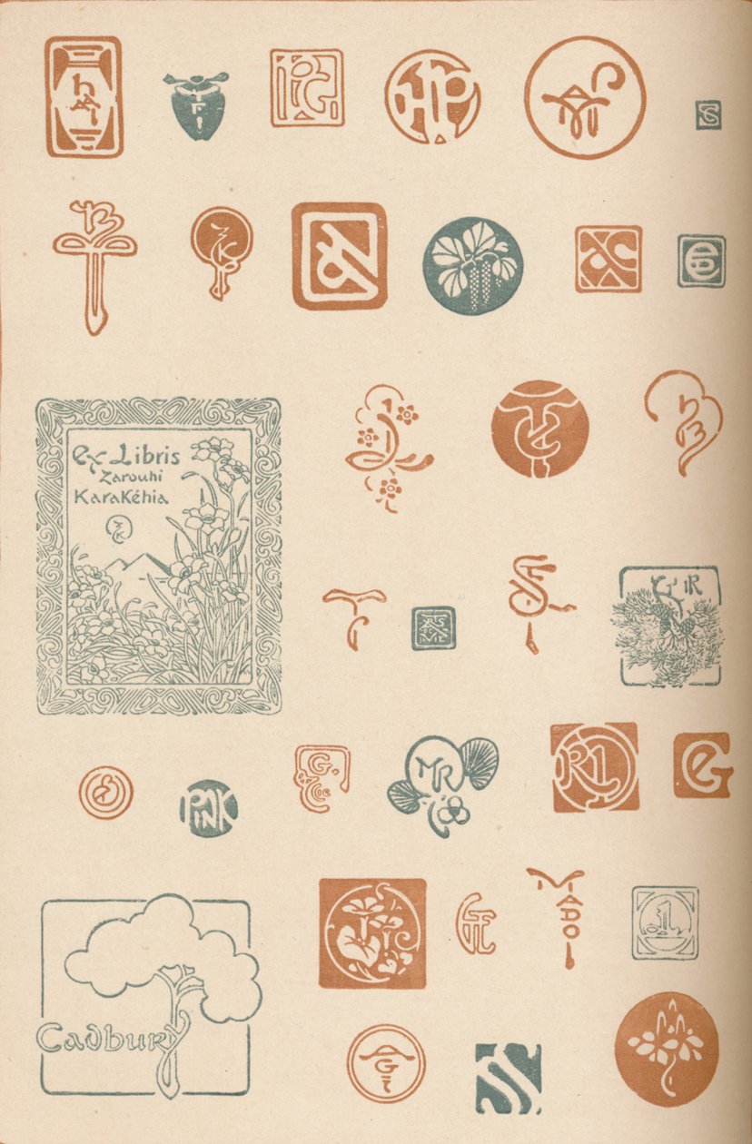 Monogrammit ja merkit, c1890, 1905 tekijältä Unbekannt