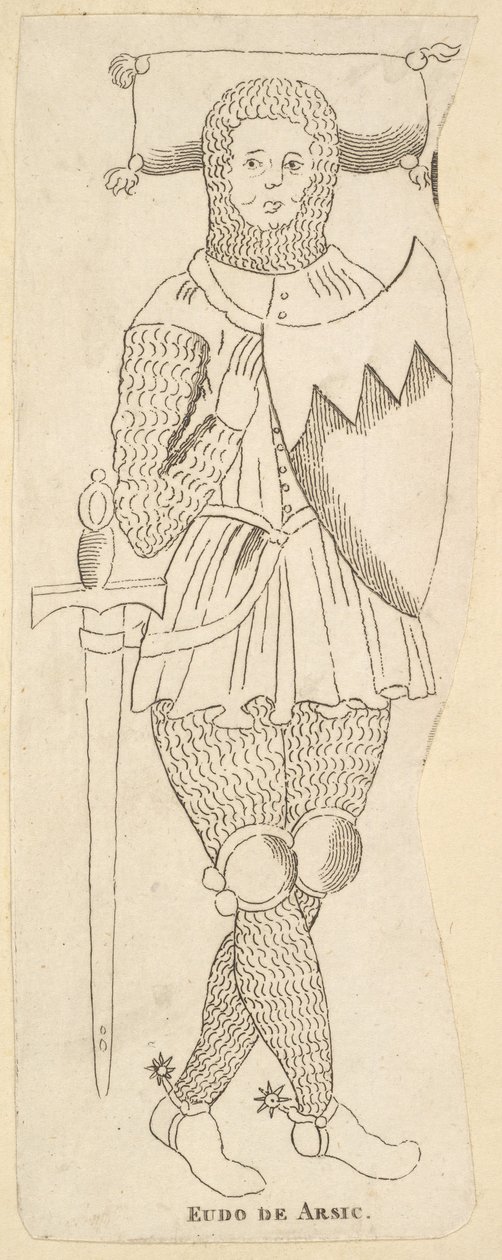 Eudo de Arsien muistomerkki, n. 1790 tekijältä Unbekannt