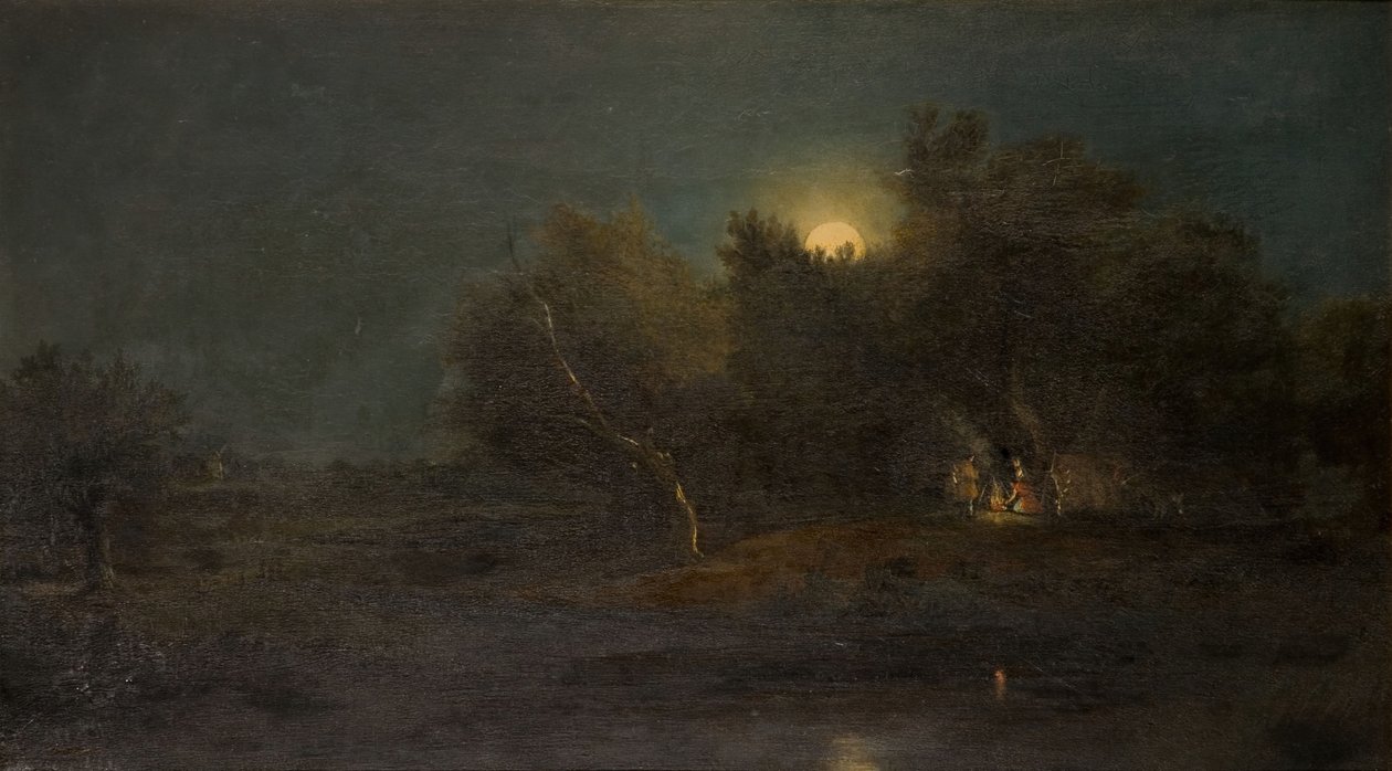 Moonlight Scene, 1800-1850. tekijältä Unbekannt