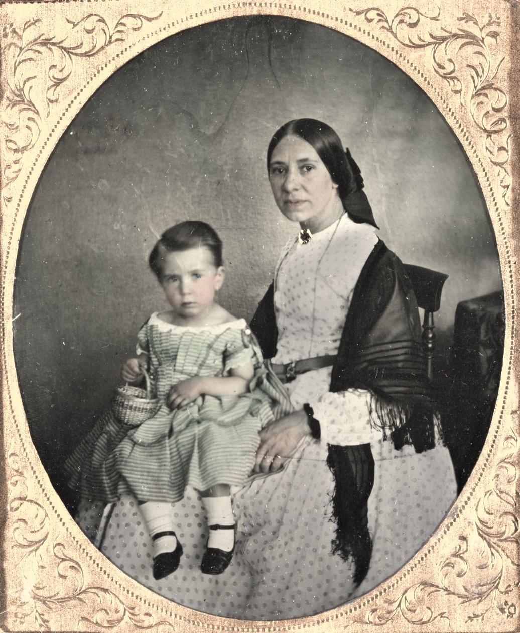 Äiti ja lapsi, n. 1860. tekijältä Unbekannt