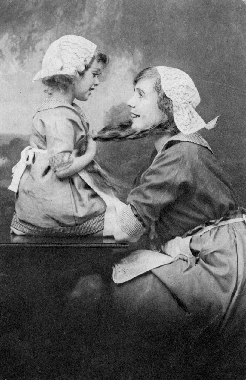 Äiti ja tytär, 1900-luvun alku tekijältä Unbekannt