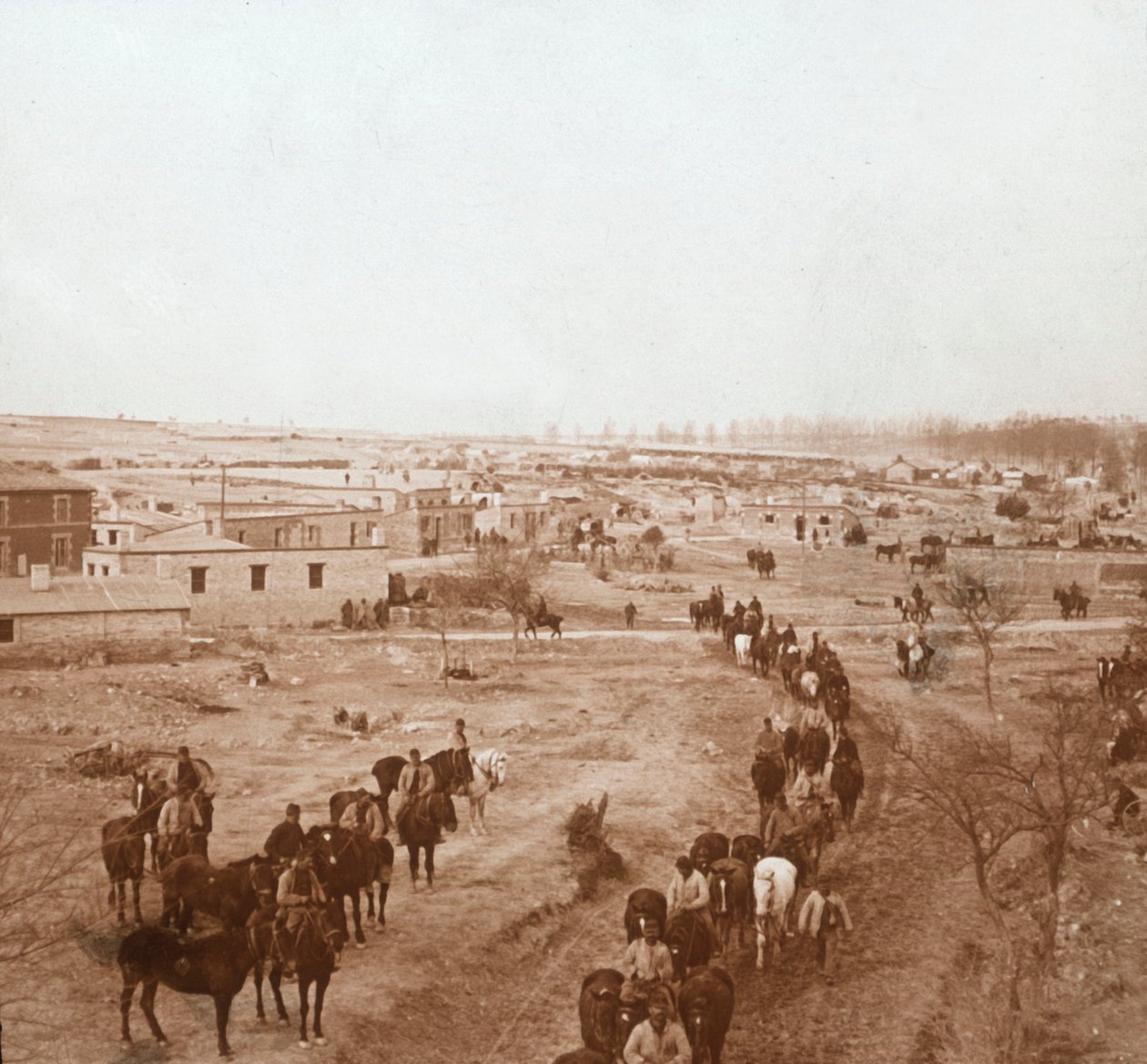 Ratsastussotilaat, Somme-Tourbe, Pohjois-Ranska, c1914-c1918 tekijältä Unbekannt