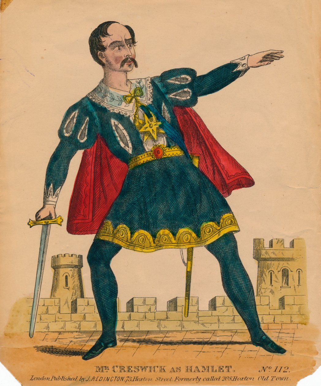 Mr. Creswick Hamletina, 1849. tekijältä Unbekannt