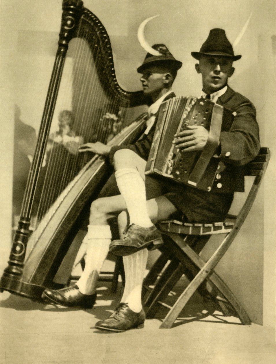 Muusikot, Tiroli, Itävalta, 1935. tekijältä Unbekannt