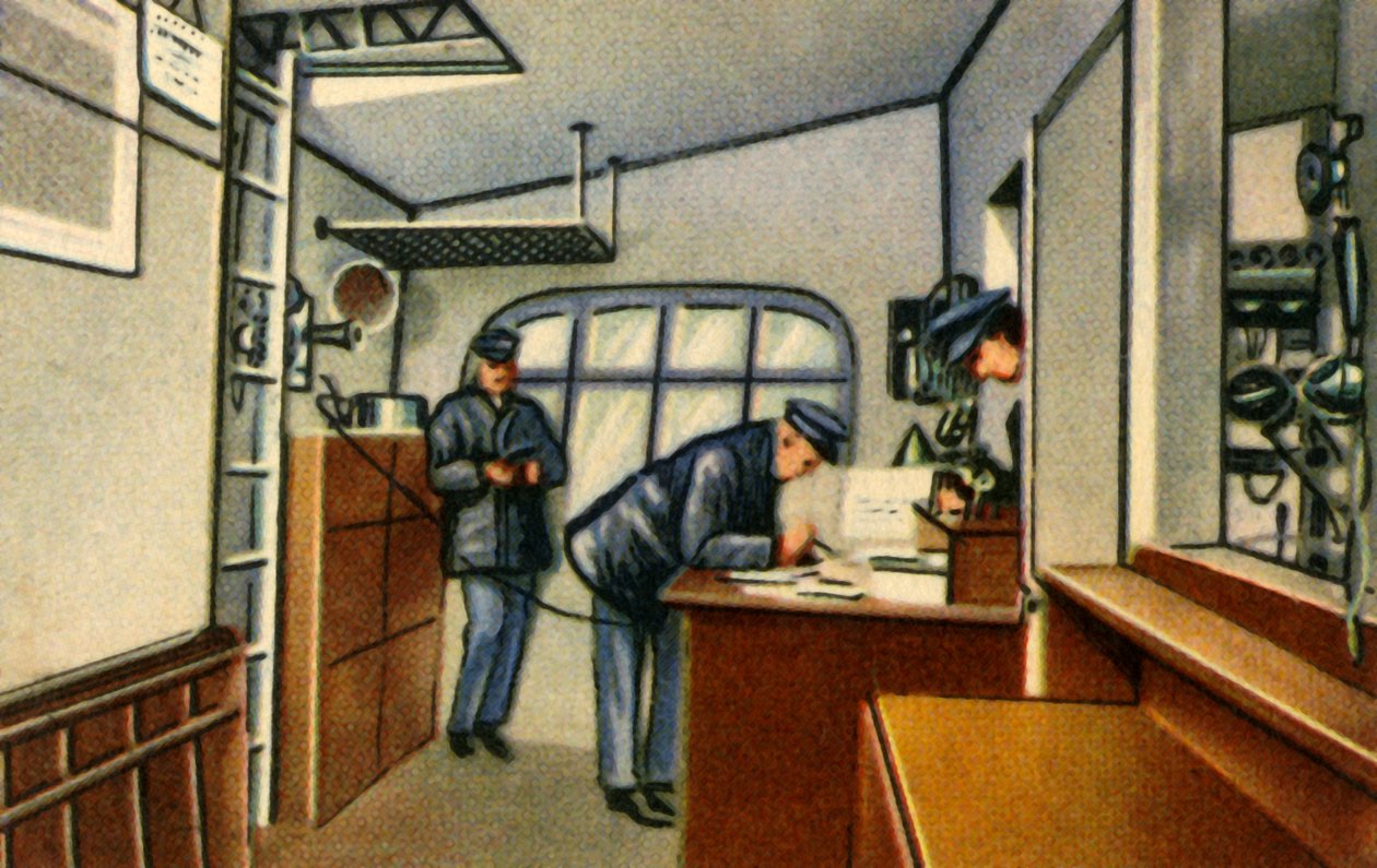 Navigointihuone zeppeliinissä, 1932. tekijältä Unbekannt