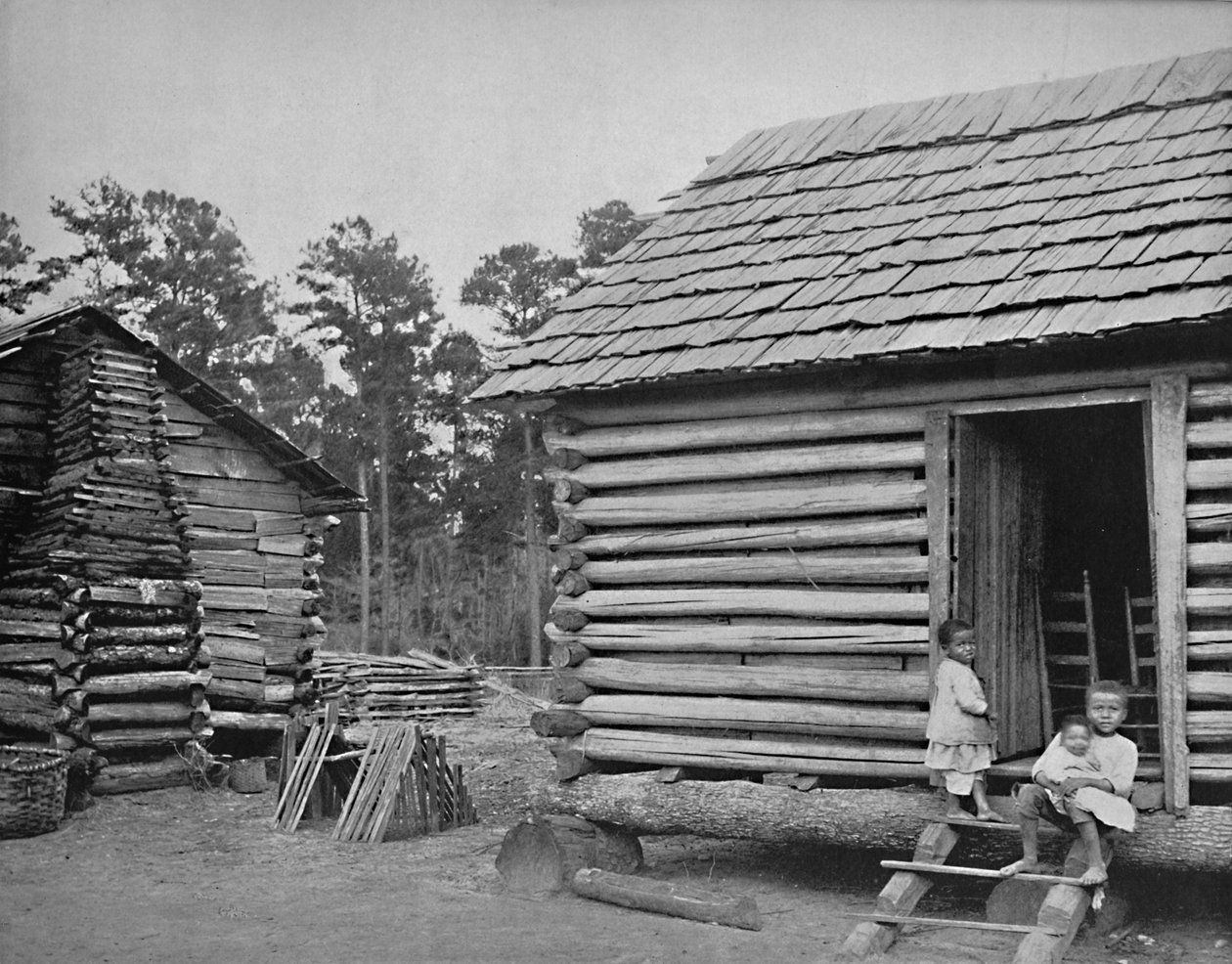Negro Log Huts, Thomasville, Georgia, 1897. tekijältä Unbekannt