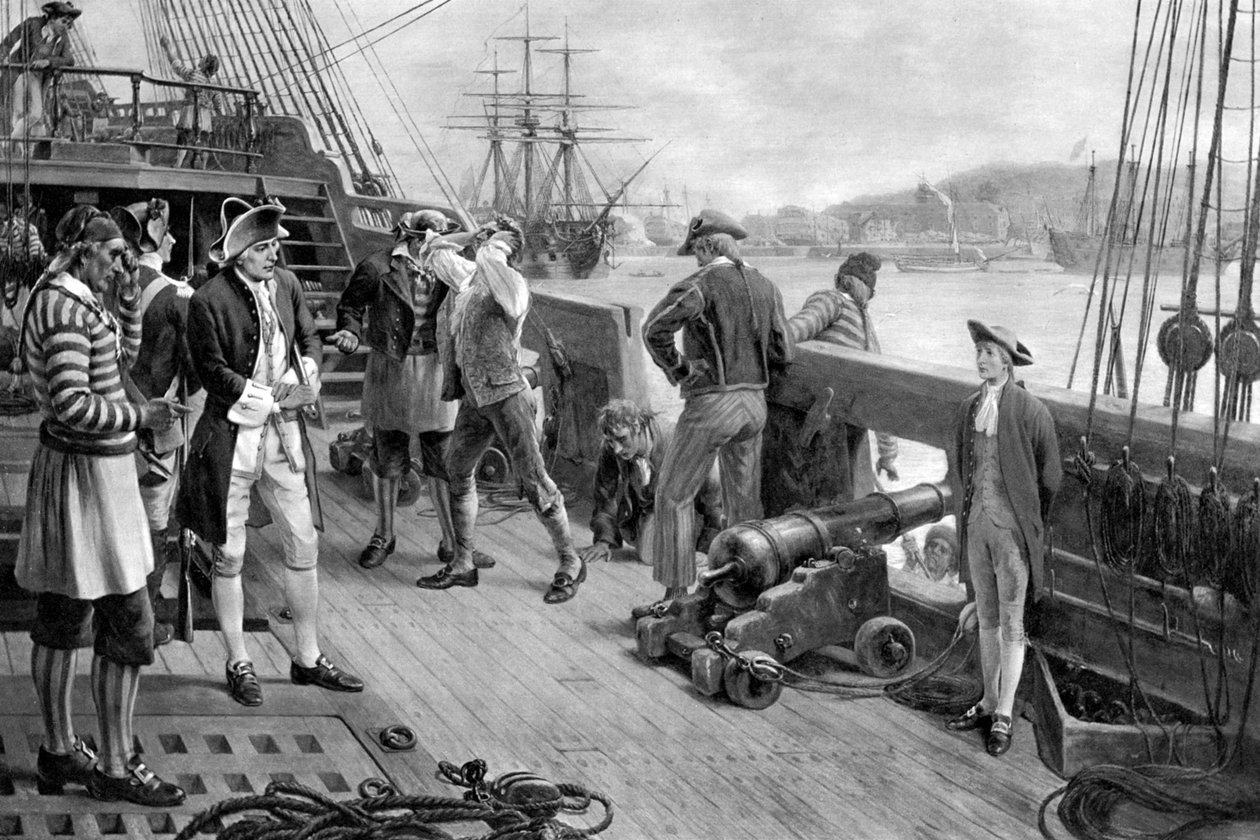 Nelsons First Footing in the Navy, Chatham, 1771 tekijältä Unbekannt
