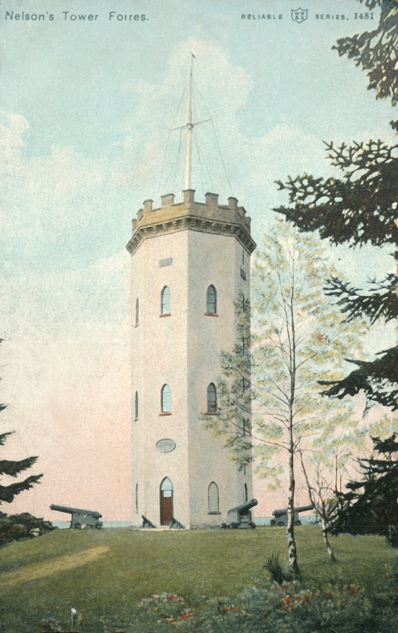 Nelsons Tower, Forres, 1800-luvun loppu - 1900-luvun alku. tekijältä Unbekannt