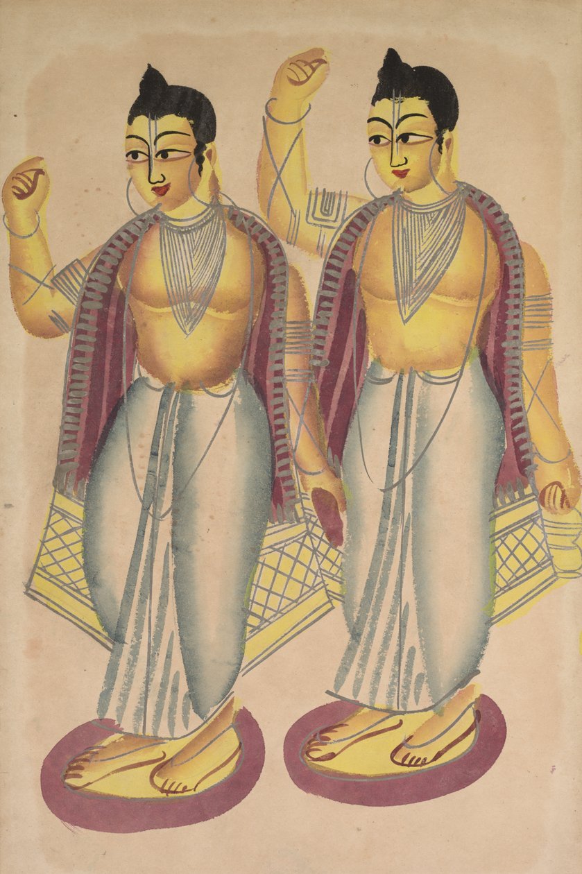 Nitai ja Gaur, 1800-luku. tekijältä Unbekannt