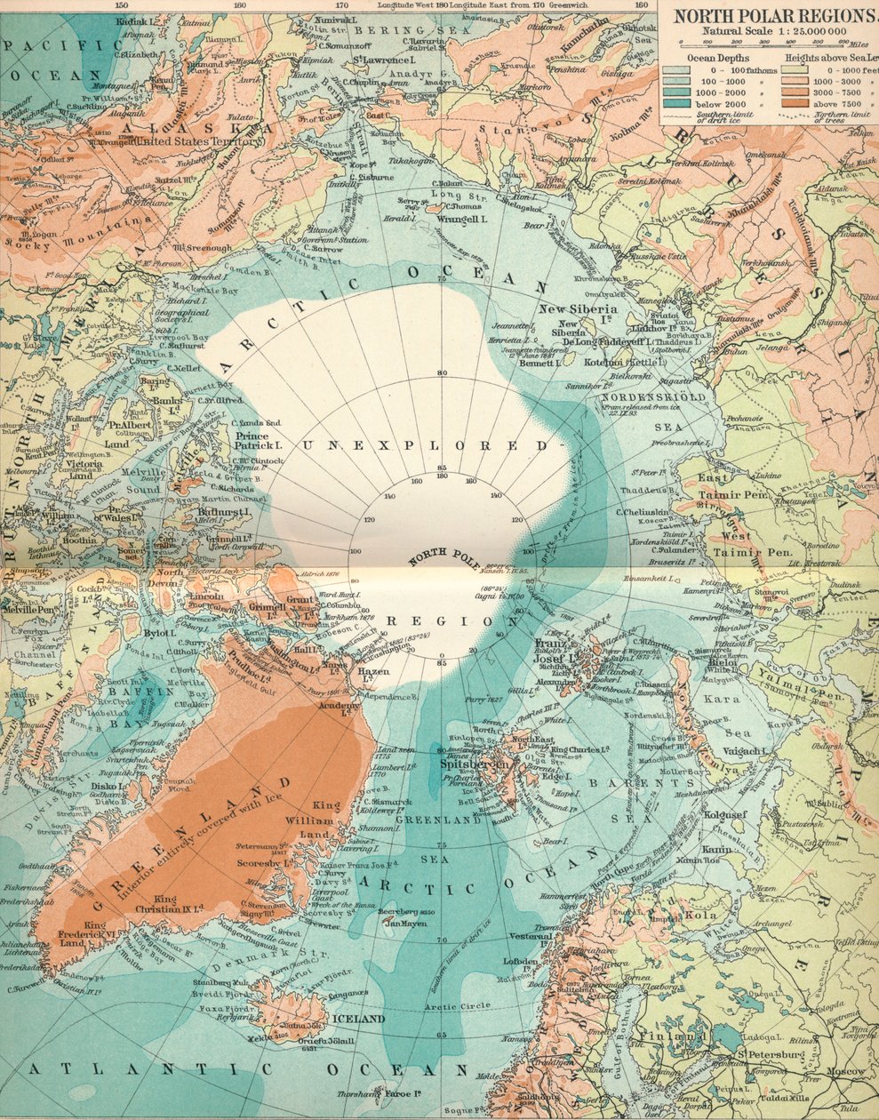 Pohjoisnapa-alueet, c1903, 1904 tekijältä Unbekannt