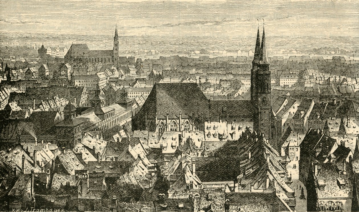 Nürnberg muureilta, 1890. tekijältä Unbekannt