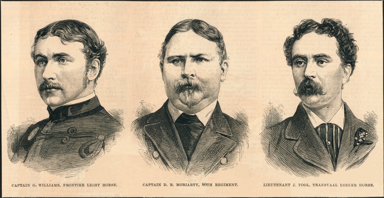 Zulusodassa kaatuneet upseerit 1879. tekijältä Unbekannt