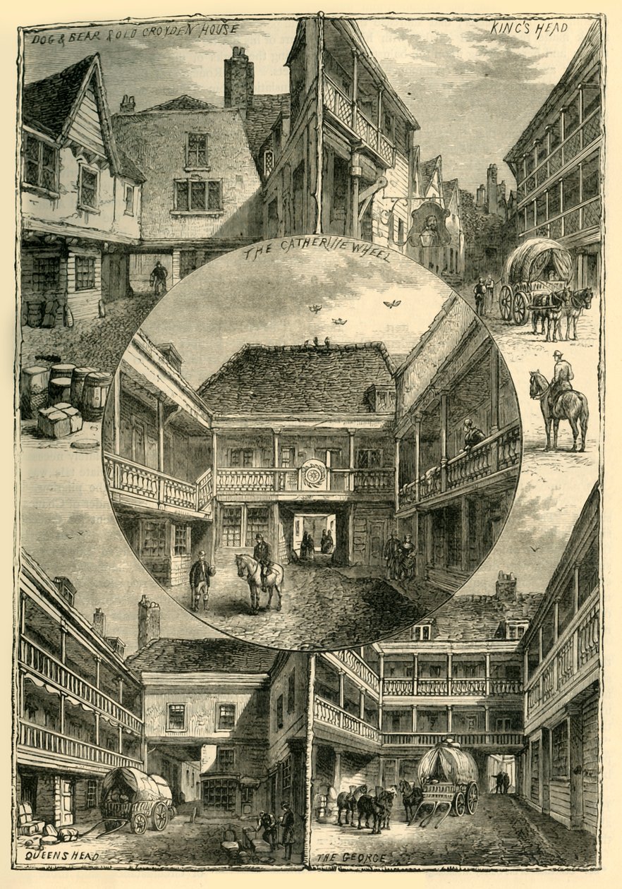Old Inns in Southwark, vuodelta 1878. tekijältä Unbekannt