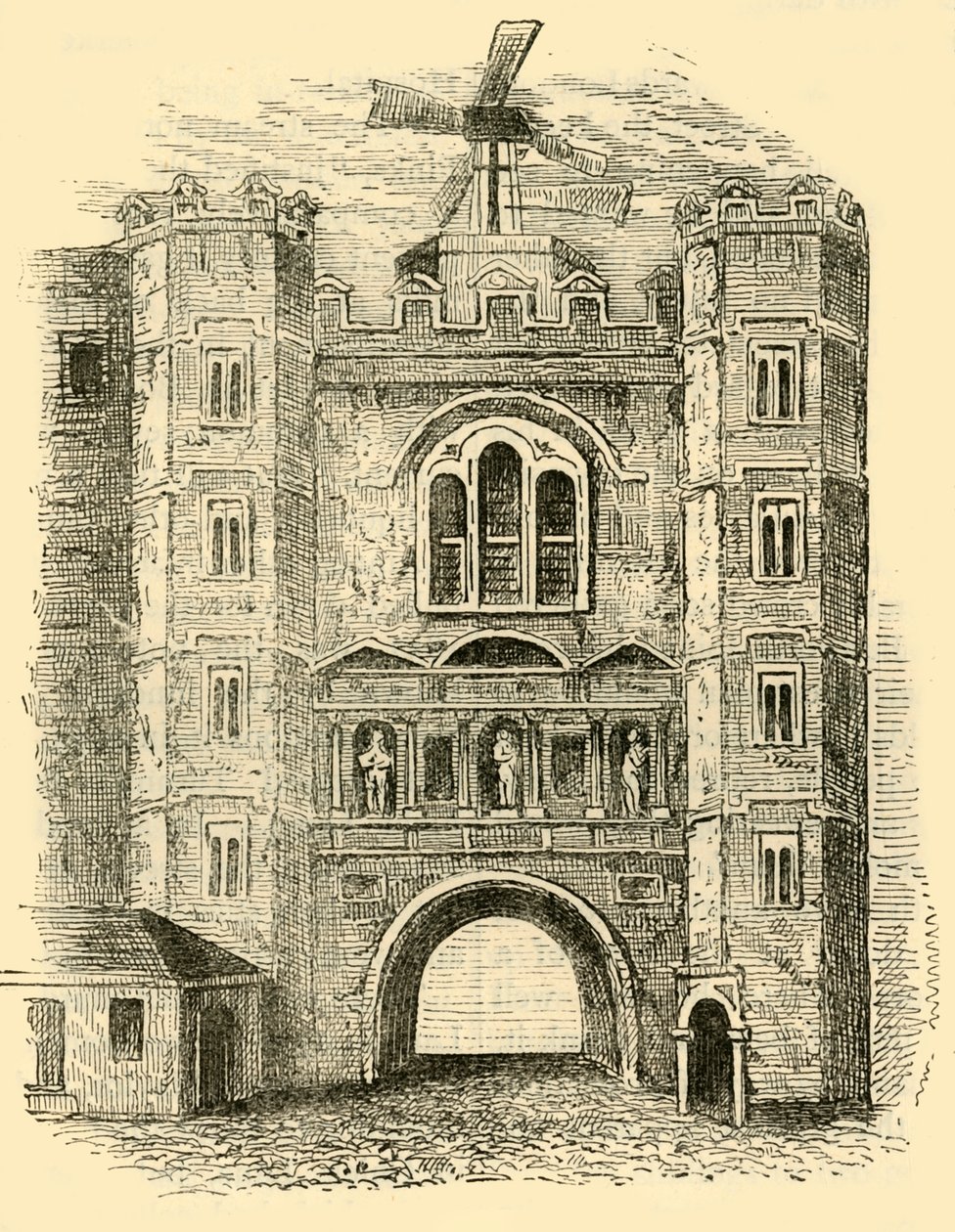 Old Newgate, c1760, c1872. tekijältä Unbekannt